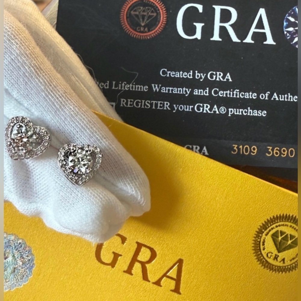 💎🫶🏻Stunning Heart-Shaped Moissanite Earrings | GRA Certified
